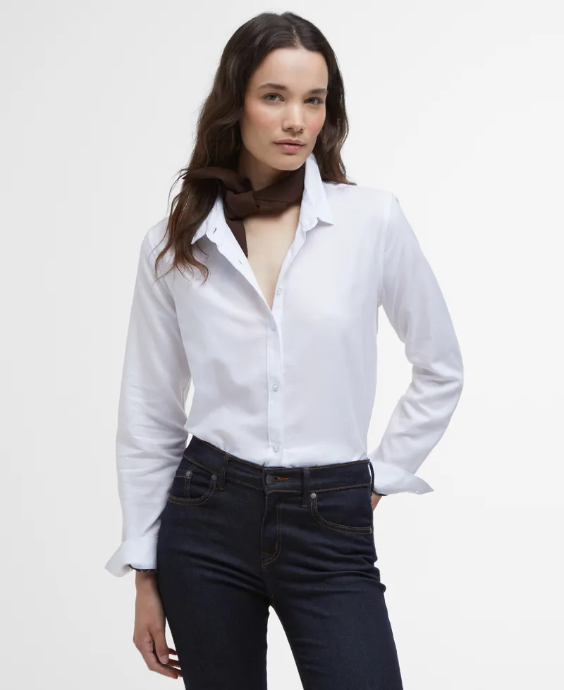 Barbour Glades Shirt in White/Gardenia-1