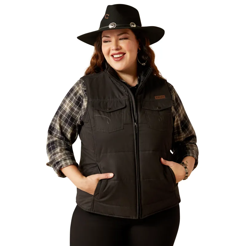 Ariat Grizzly Quilted Gilet in Black-1
