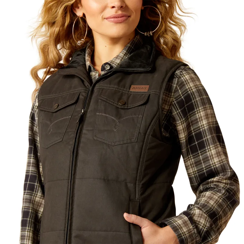 Ariat Grizzly Quilted Gilet in Black-2