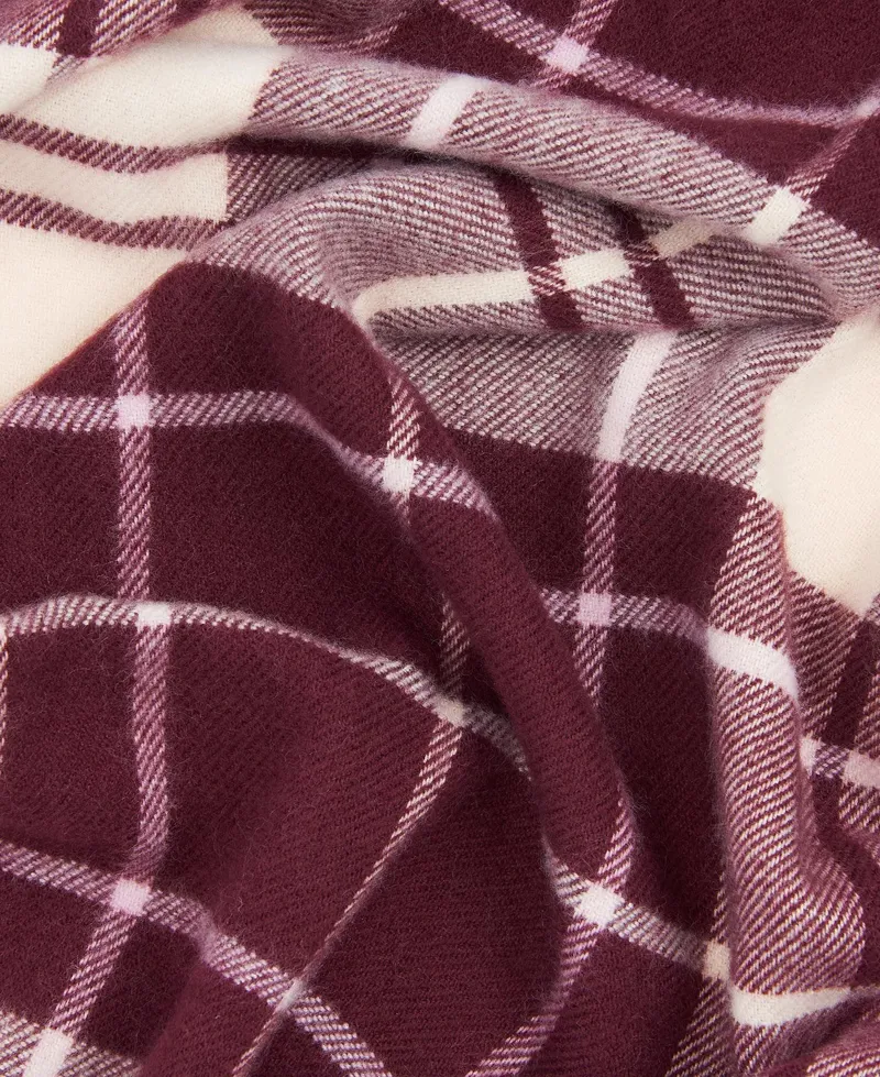 Barbour Hailes Tartan Scarf in Cabernet-2