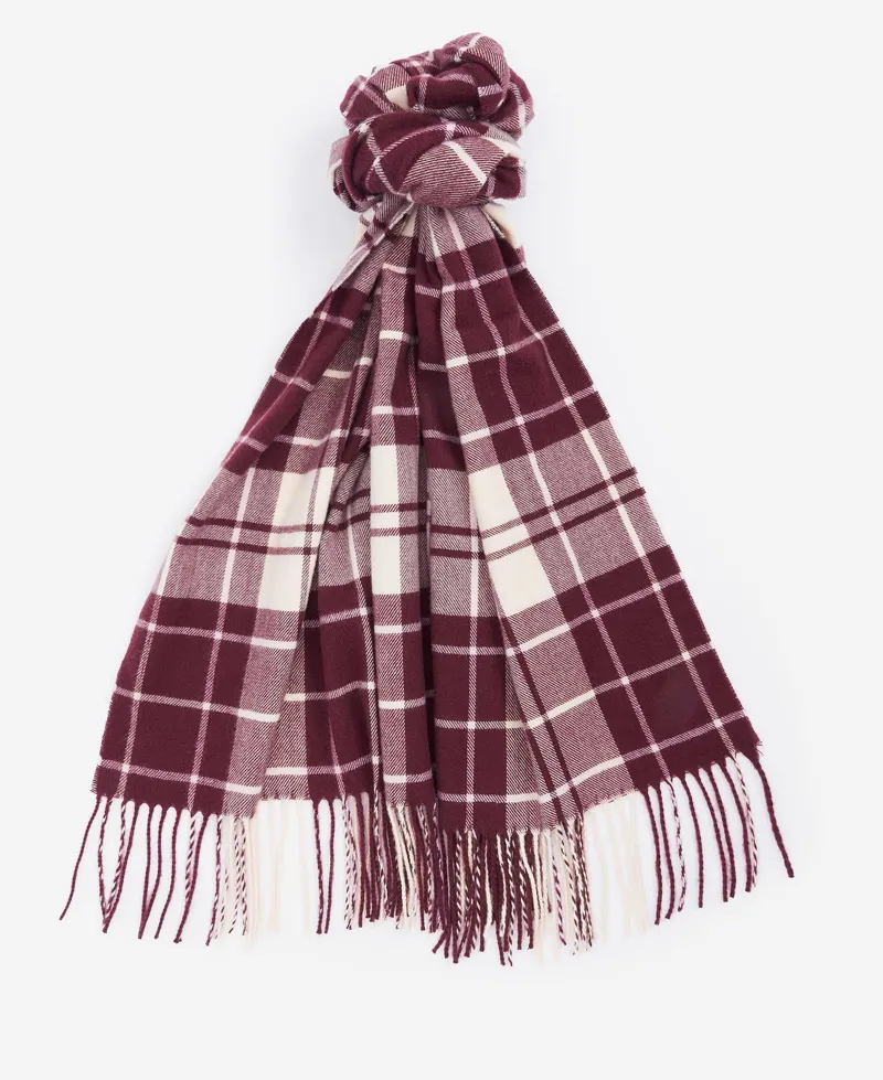 Barbour Hailes Tartan Scarf in Cabernet