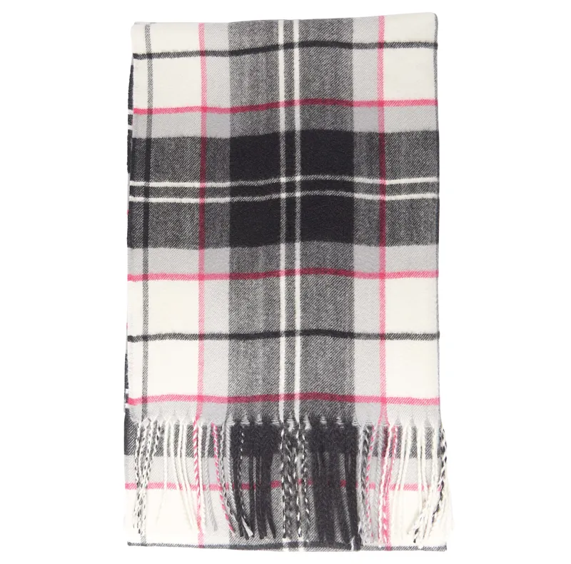 Barbour Hailes Tartan Scarf in Hot Pink