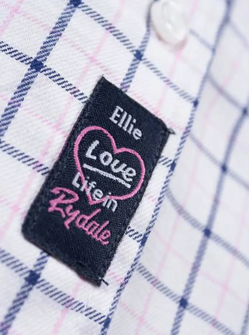 Rydale Hannah Country Check Shirt in Ellie Navy-4