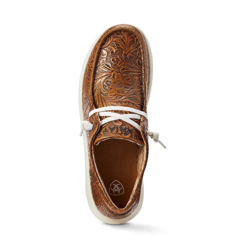 Ariat Hilo Casual Shoes in Brown Floral Emboss-4