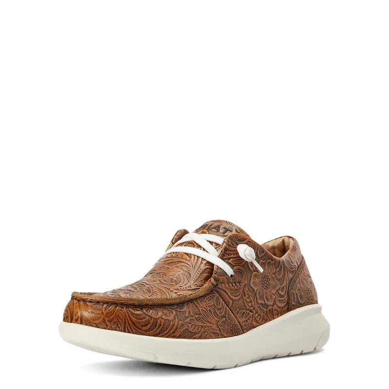 Ariat Hilo Casual Shoes in Brown Floral Emboss