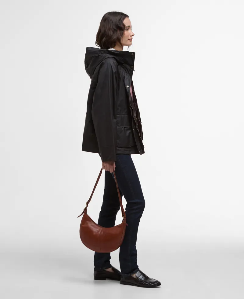 Barbour Hollies Wax Jacket in Rustic-2