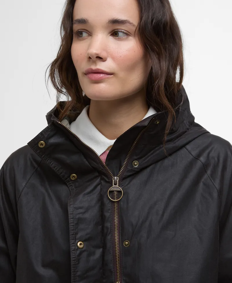 Barbour Hollies Wax Jacket in Rustic-4