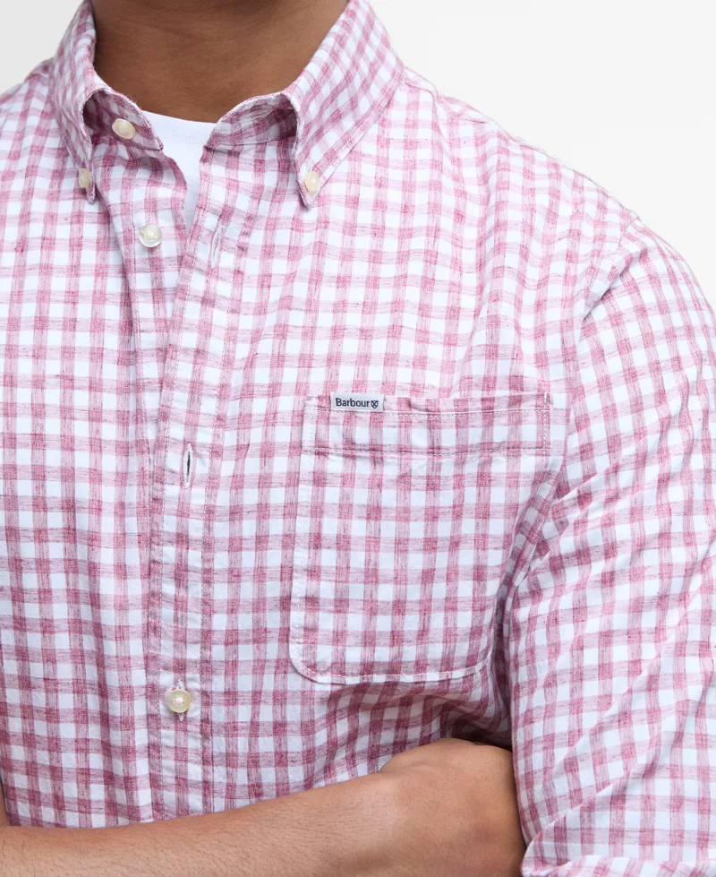 Barbour Kanehill Shirt in Washed Raspberry-3