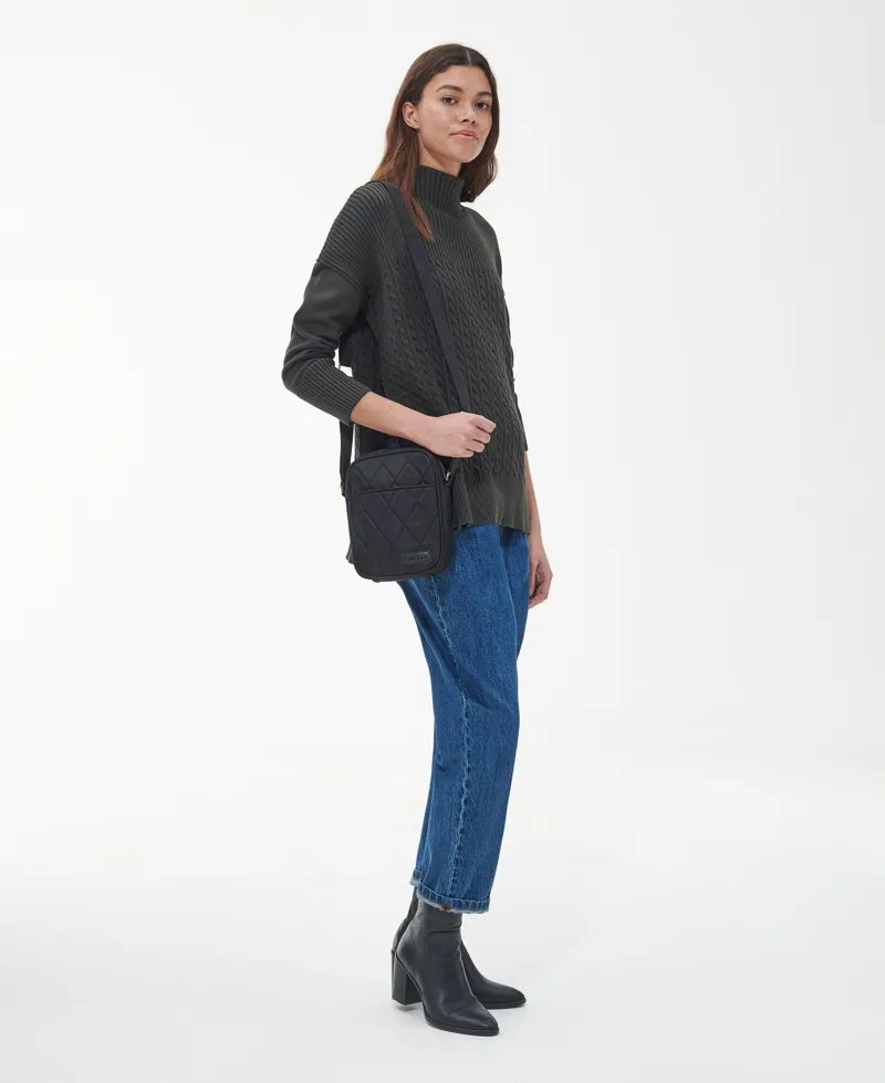 Barbour Quilted Crossbody Bag in Black-2