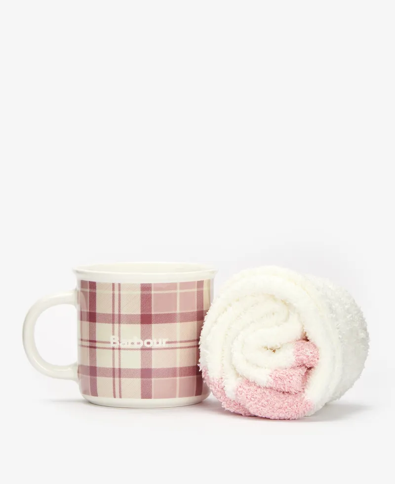 Barbour Mug and Sock Set in Dewberry-2