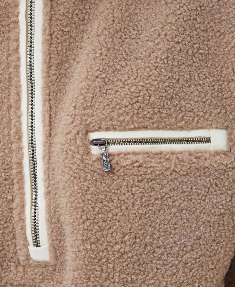 Barbour Mersea Overlayer Fleece in Light Trench-5