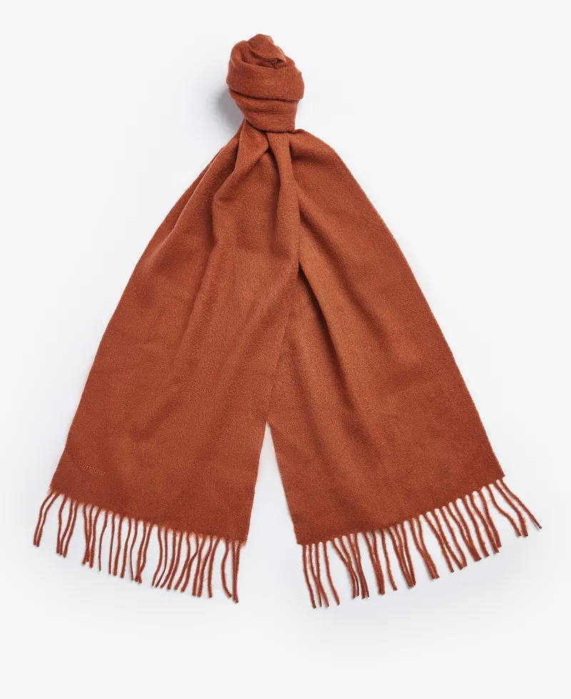 Barbour Lambswool Scarf in Warm Ginger