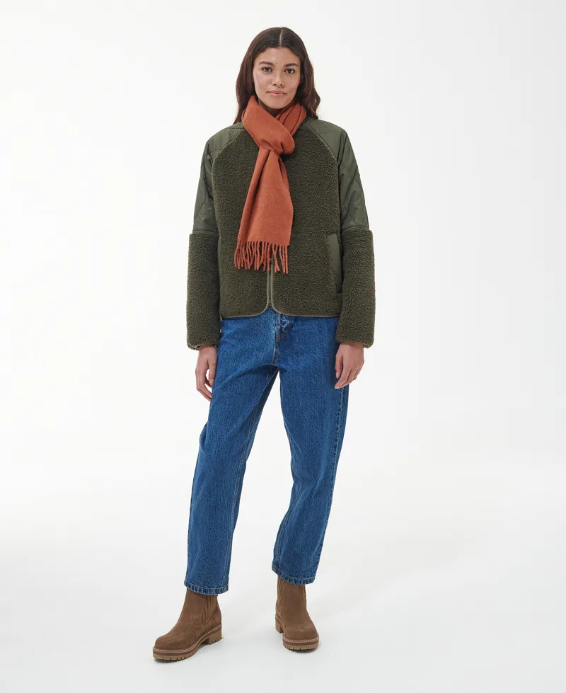 Barbour Lambswool Scarf in Warm Ginger-3