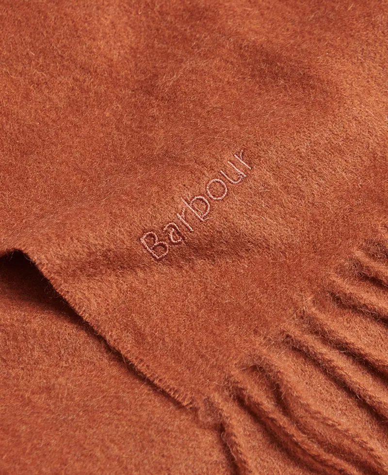 Barbour Lambswool Scarf in Warm Ginger-2