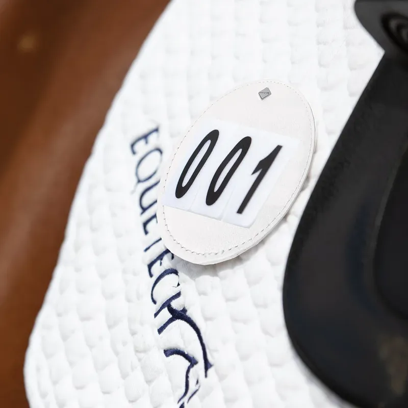 Equetech Luxe Dressage Saddle Cloth Number Holders in White