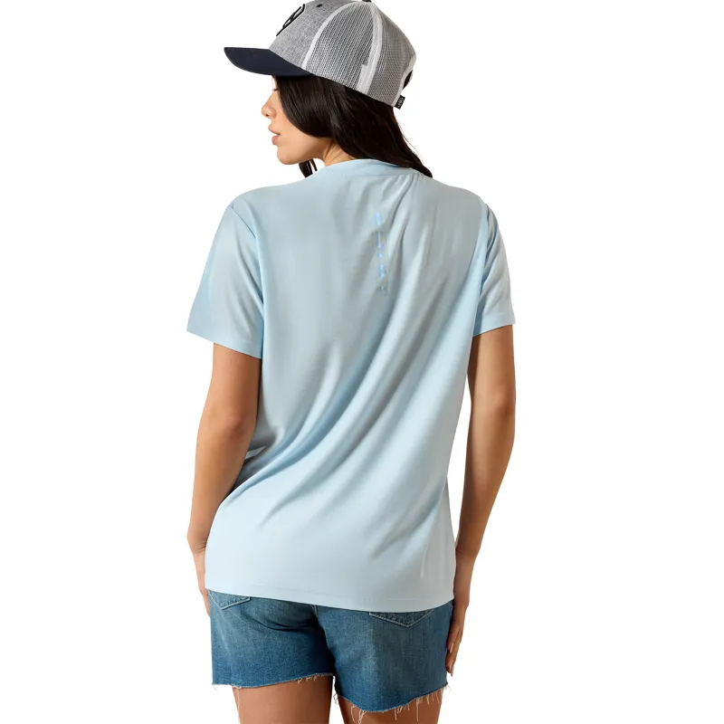 Ariat Laguna Logo T-shirt in Nantucket Breeze-2