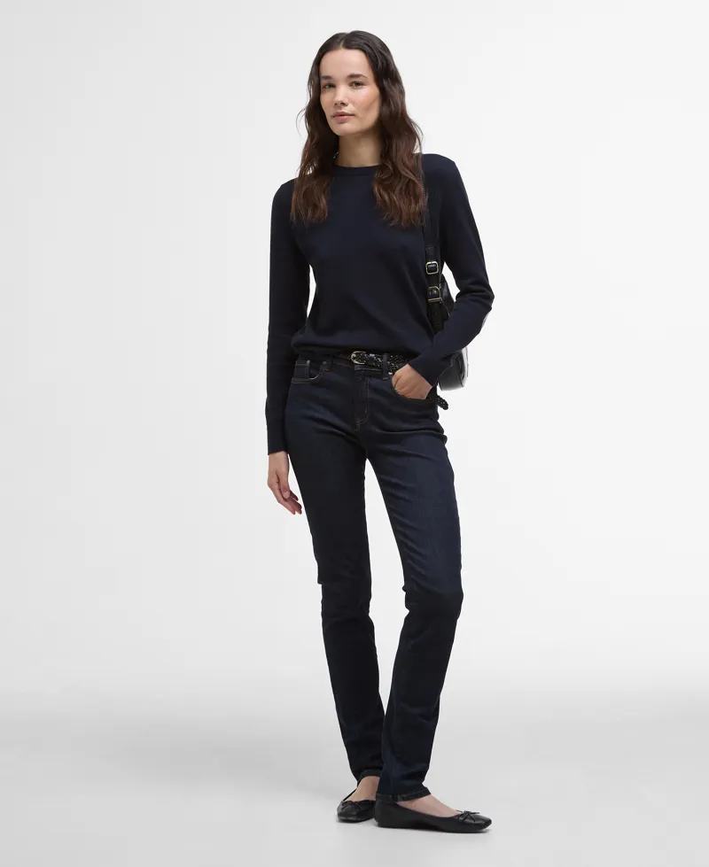 Barbour Lavender Knitted Sweater in Navy-1