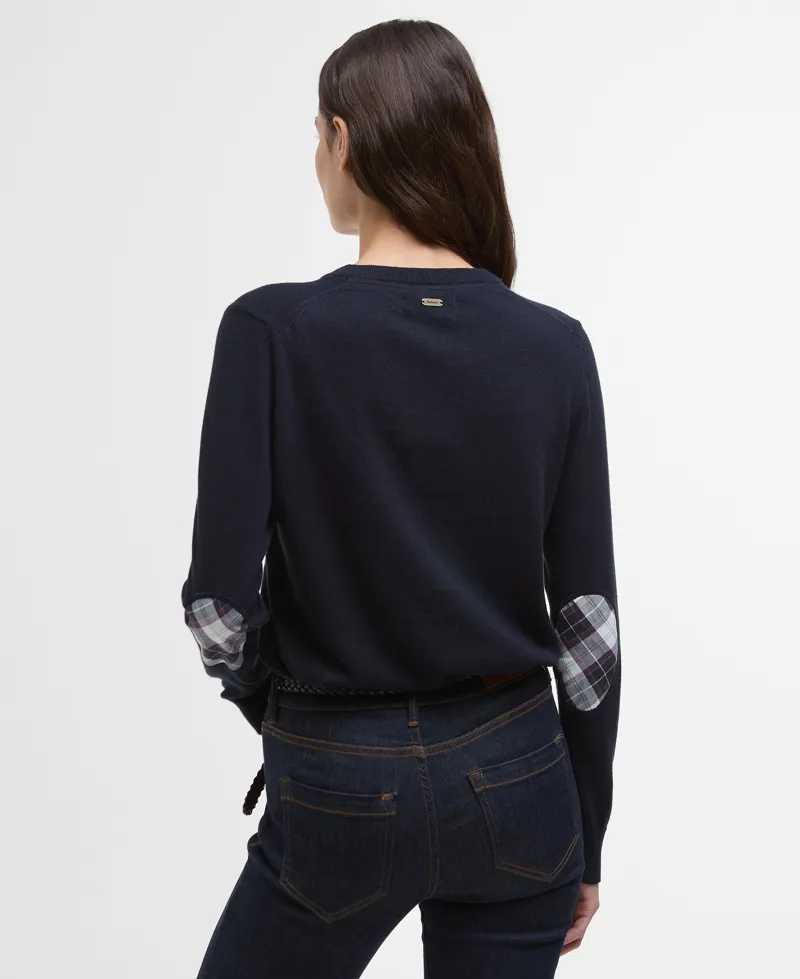 Barbour Lavender Knitted Sweater in Navy-2