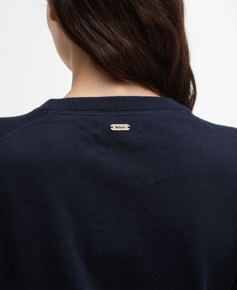 Barbour Lavender Knitted Sweater in Navy-3