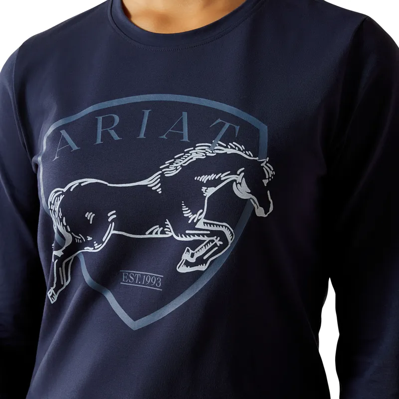 Ariat Youth Liberty Jump T-shirt in Navy-1