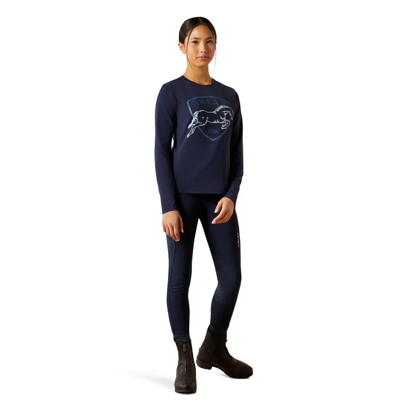 Ariat Youth Liberty Jump T-shirt in Navy-3