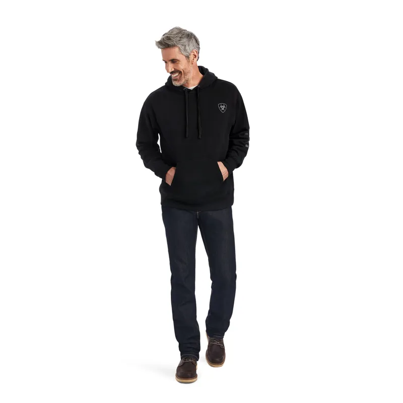 Ariat Logo Hoodie in Black-1