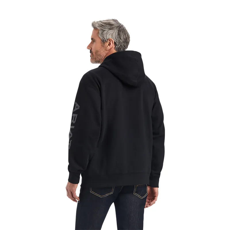 Ariat Logo Hoodie in Black-2