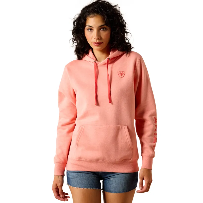 Ariat Logo 2.0 Hoodie in Peach Amber Heather