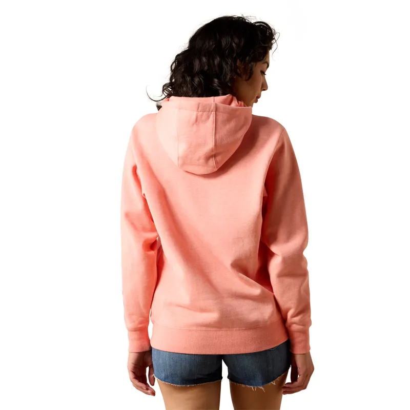 Ariat Logo 2.0 Hoodie in Peach Amber Heather-1