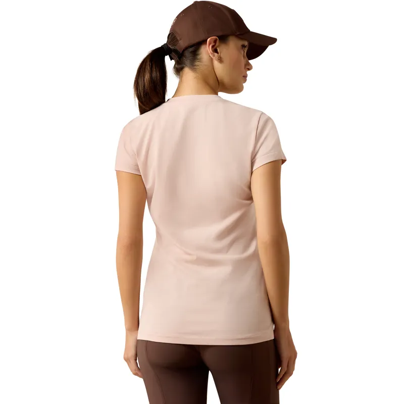 Ariat Vertical Logo T-shirt in Sepia Rose-3