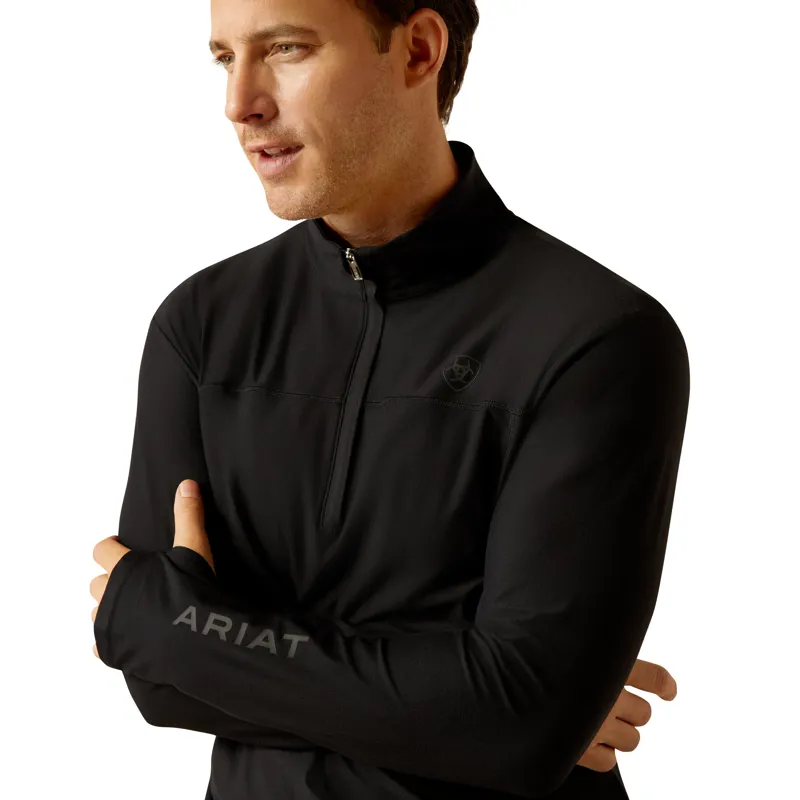 Ariat Lowell 3.0 1/4 Zip Baselayer in Black-1