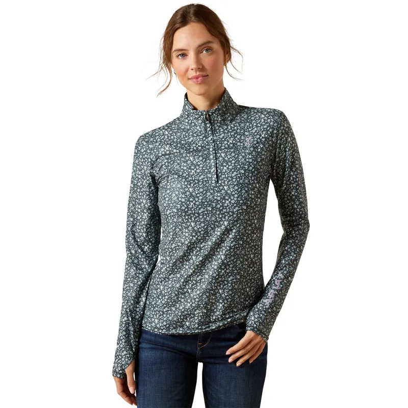 Ariat Lowell 3.0 1/4 Zip Baselayer Flower Ditsy