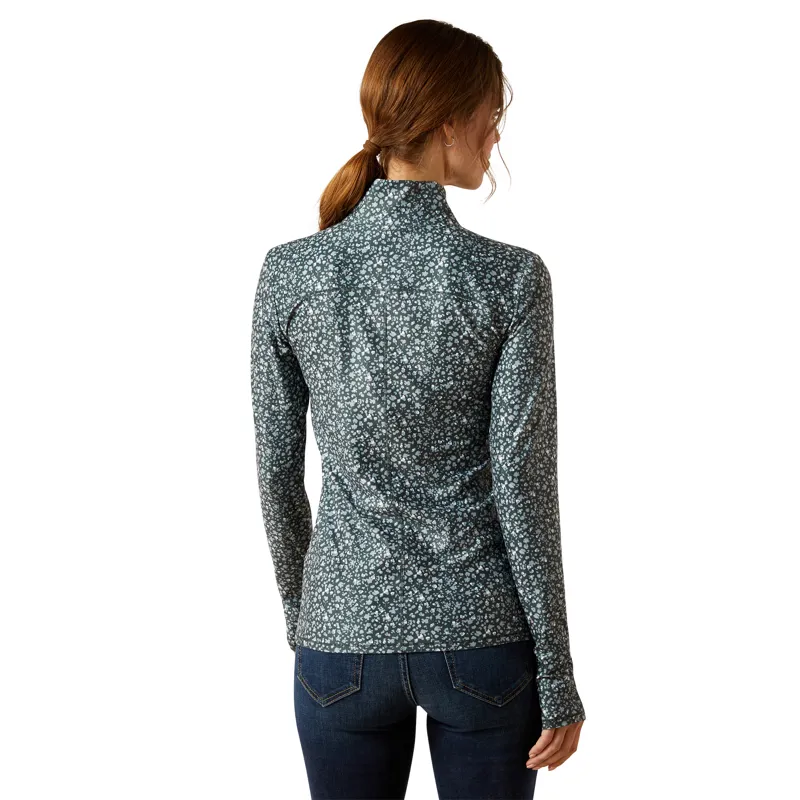 Ariat Lowell 3.0 1/4 Zip Baselayer Flower Ditsy-2