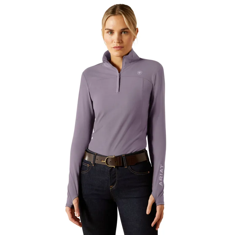 Ariat Lowell 3.0 1/4 Zip Baselayer in Purple Ash