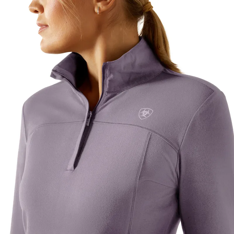 Ariat Lowell 3.0 1/4 Zip Baselayer in Purple Ash-1