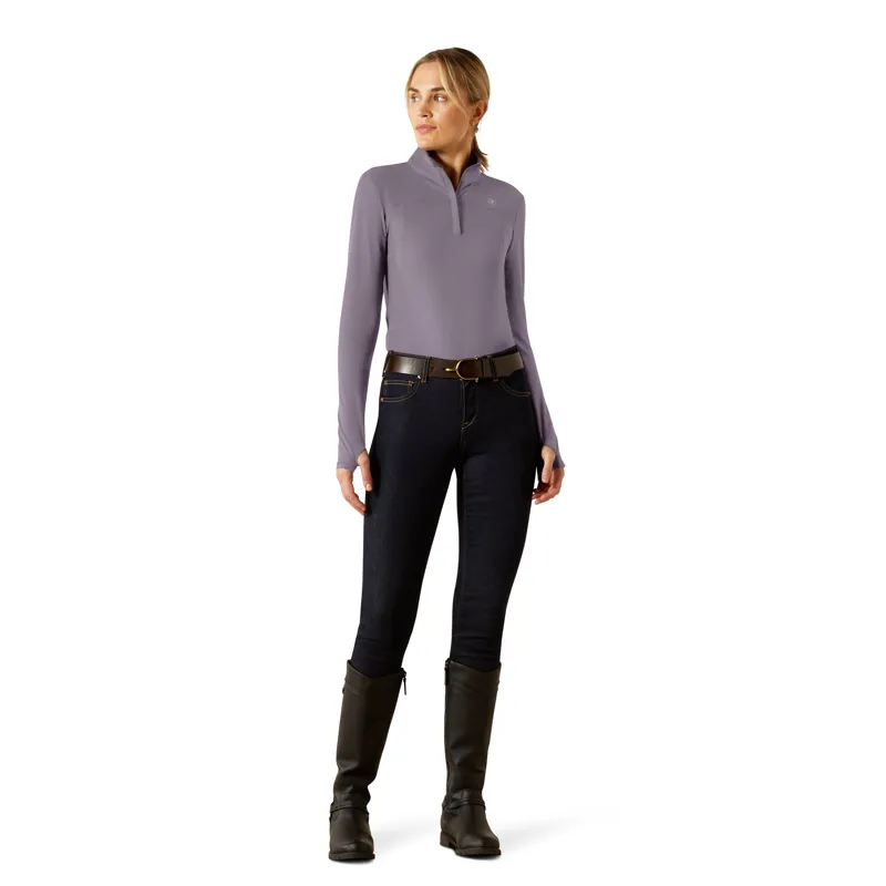 Ariat Lowell 3.0 1/4 Zip Baselayer in Purple Ash-4