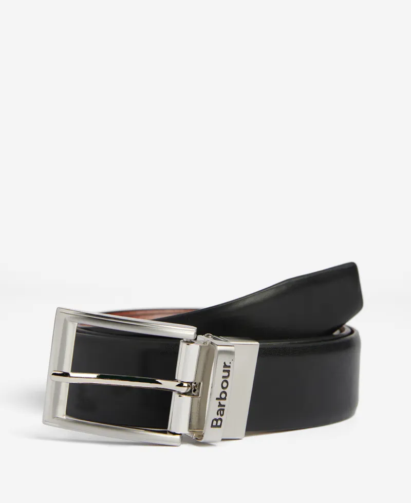 Barbour Fife Reversible Belt in Black-1