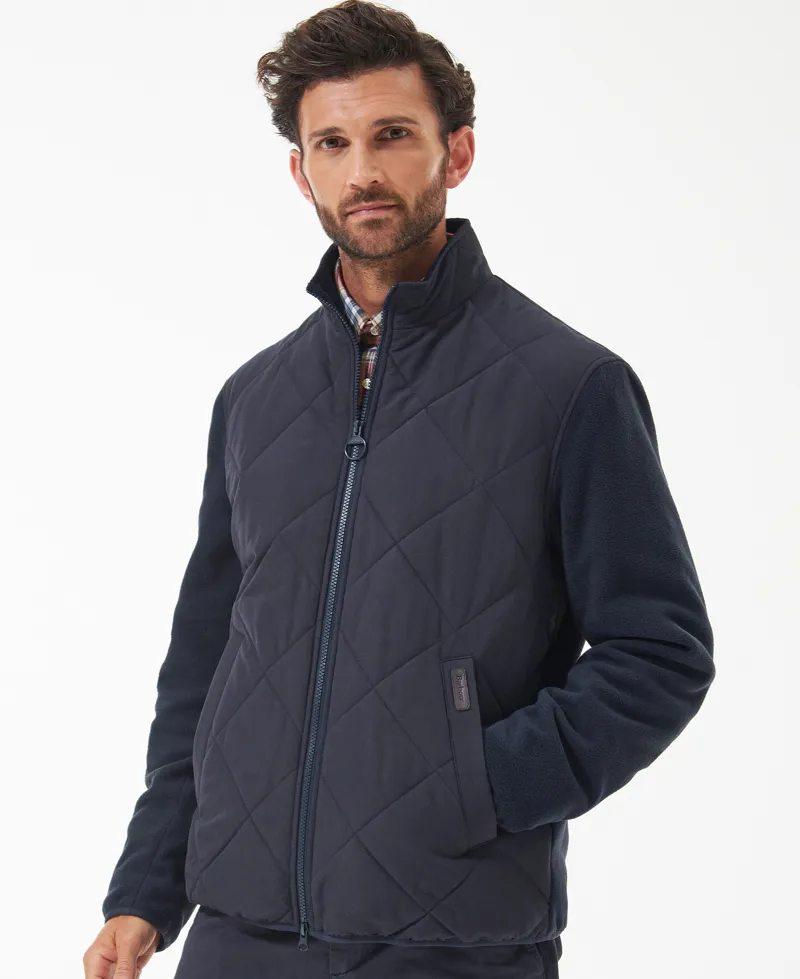 Barbour Hybrid Fleece in Navy-1