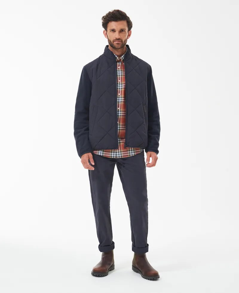 Barbour Hybrid Fleece in Navy-2