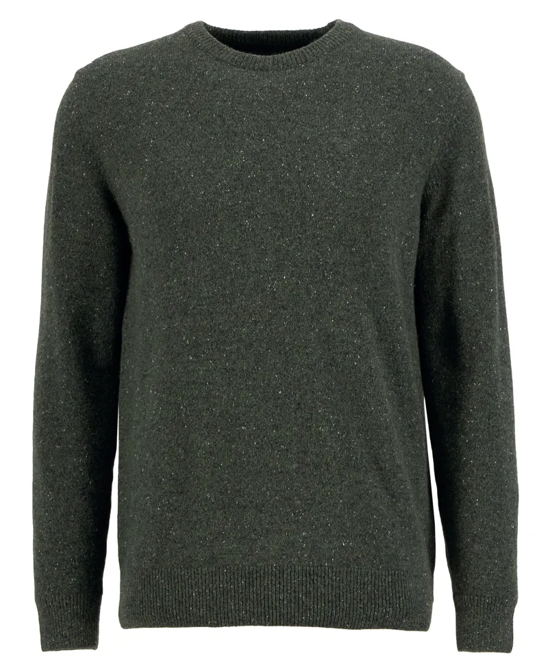 Barbour Essential Tisbury Crew Neck Jumper in Forest