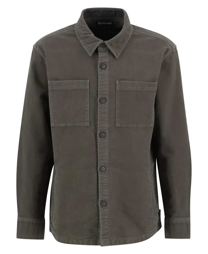 Barbour Moleskin Overshirt in Dark Olive