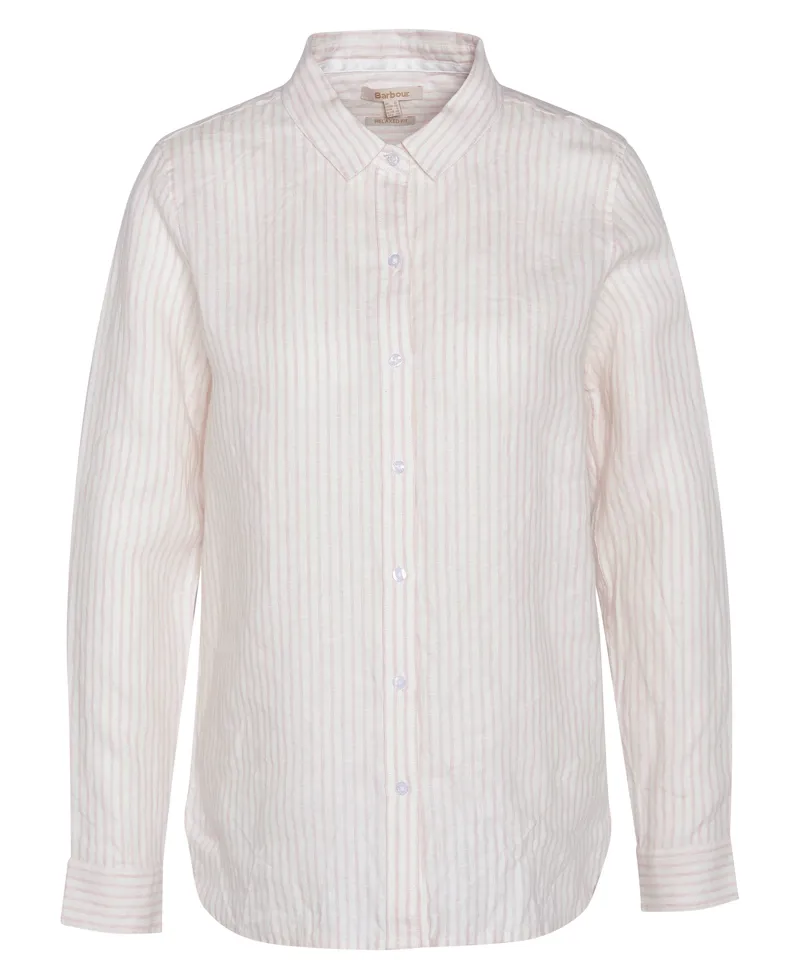 Barbour Marine Shirt in Primrose Pink Stripe