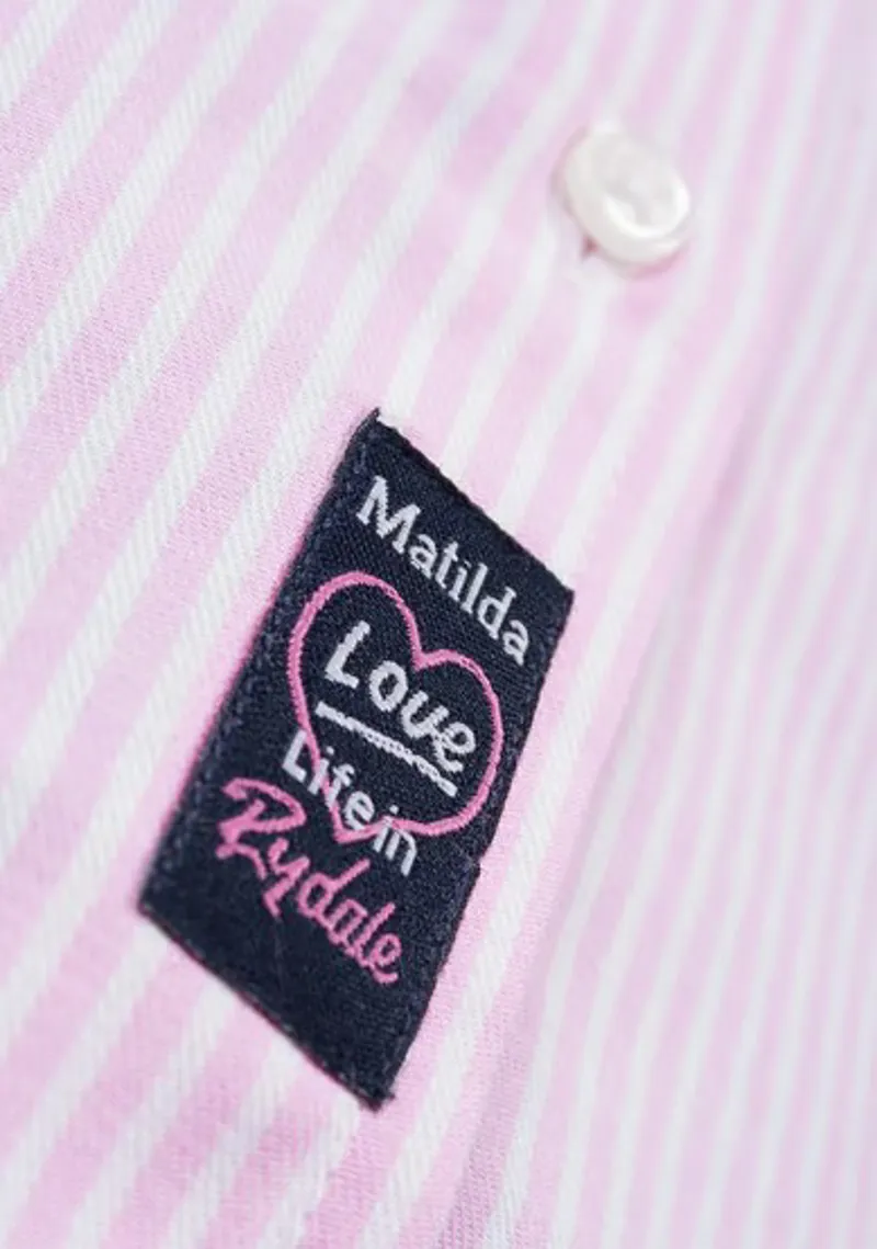 Rydale Hannah Striped Shirt in Matilda Pink-4