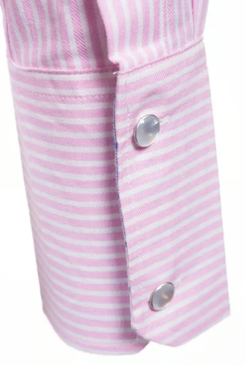 Rydale Hannah Striped Shirt in Matilda Pink-7