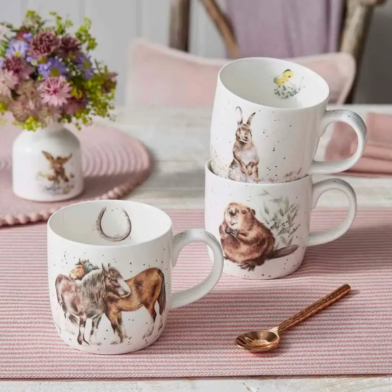 Wrendale 'Side By Side' Horse Mug-2