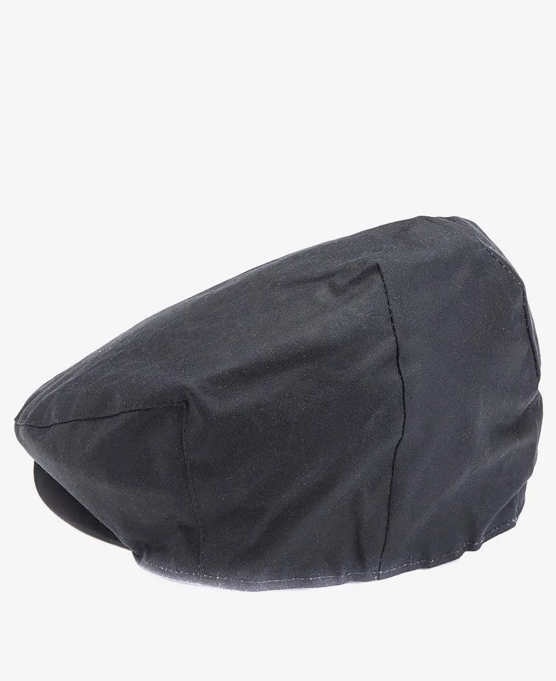 Barbour Wax Flat Cap in Navy-2