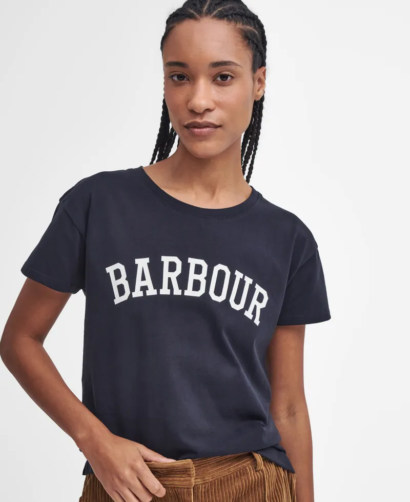 Barbour Northumberland Classic T-shirt in Navy and White-1