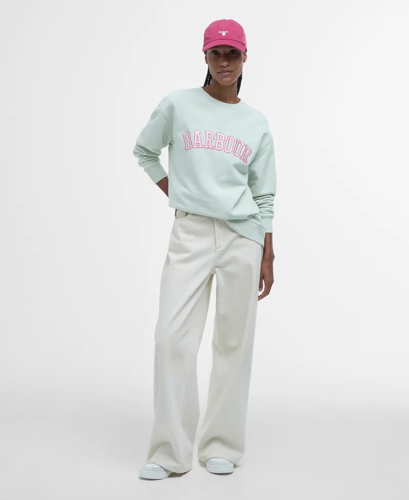 Barbour Northumberland Sweatshirt in Pale Aqua-1