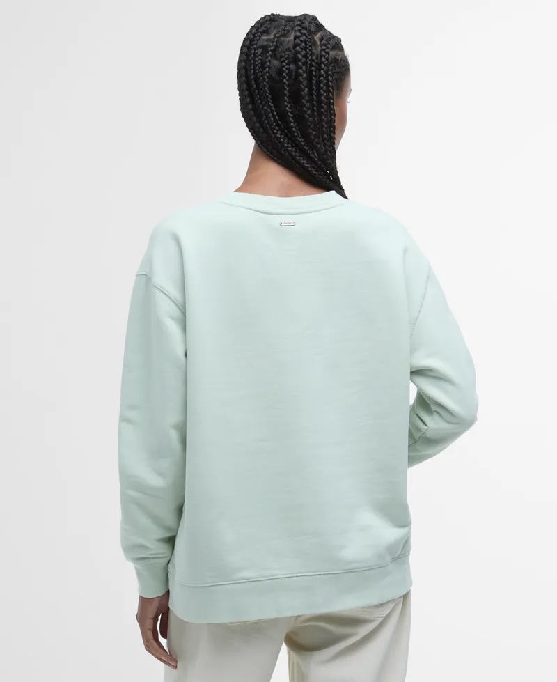 Barbour Northumberland Sweatshirt in Pale Aqua-2