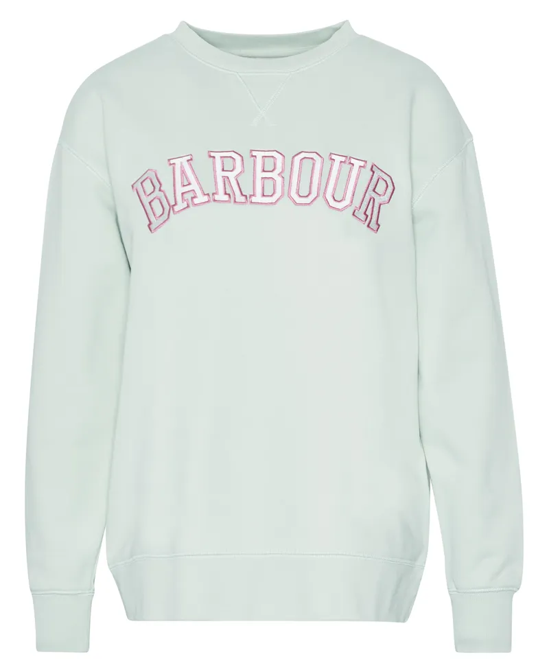 Barbour Northumberland Sweatshirt in Pale Aqua